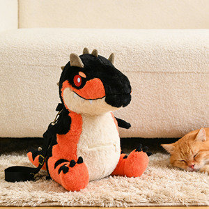 กระเป๋าตุ๊กตาไทแรนโนซอรัสเร็กซ์แบบนุ่มคุณภาพสูงสั่งทำพิเศษ พร้อมซิปและสายสะพาย กระเป๋าเป้สะพายหลังตุ๊กตาสัตว์ 3 มิติ - Product Image 3