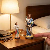 Statue en résine de Saint Joseph et Jésus, statue religieuse sacrée, décoration de bureau catholique pour la maison, cadeau d'église, vente en gros