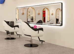 Espejo <span class=keywords><strong>de</strong></span> <span class=keywords><strong>Pared</strong></span> <span class=keywords><strong>para</strong></span> Salón <span class=keywords><strong>de</strong></span> Belleza y Barbería, Diseño Moderno <span class=keywords><strong>de</strong></span> Acero Inoxidable y Vidrio, Fabricado en China, el Mejor - Product Image 2