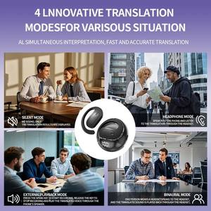 Auriculares inteligentes M112 AI, cómodos auriculares WiFi, interpretación simultánea, 145 idiomas, compatibilidad Android sin conexión en línea - Product Image 4