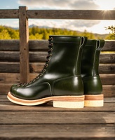 Bottes en cuir véritable Heritage à bout mocassins pour hommes, durables, cousues Goodyear, style robuste, bottes à la cheville Monkey - Saison hivernale