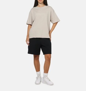 Camiseta de Cuello Redondo Extra Grande para Mujer, 100% Algodón, Color Sólido, Corte Holgado, Manga Corta, Tejido Jersey Transpirable, para Todas las Temporadas - Product Image 1