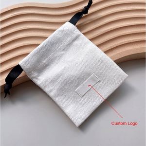 Small Custom Organic Cotton <b>Drawstring</b> Bags Eco-Friendly Muslin Canvas String <b>Pouch</b> - Product Image 3