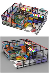 Küçük boy çocuk kale oyun parti bölge çocuklar slayt kapalı oyun alanı ekipmanları çelik yumuşak oyun alışveriş merkezi - Product Image 2