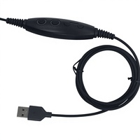 Cable Adaptador USB 2.0 de Material ABS, Molde Privado, Conecta Altavoz, Control de Volumen, Micrófono, Silenciador, Auriculares para Teléfono