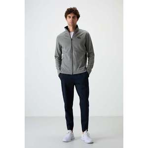 Ensemble de survêtement pour homme Air Jones, ensemble de jogging athlétique deux pièces avec veste zippée intégrale et pantalon à taille élastique, gris - Product Image 1