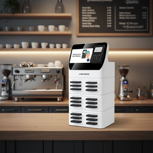 Estación de Carga Compartida Comercial OEM <span class=keywords><strong>con</strong></span> Aplicación Personalizada POS, Kiosco de Alquiler de Baterías para Teléfonos Móviles - Product Image 1