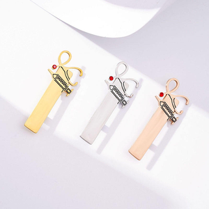 Personalisierte Arzt- und Krankenschwester-<span class=keywords><strong>Brosche</strong></span> aus Edelstahl, ID-Anhänger mit Spritze und Stethoskop, Graviertes Medizinisches Namensschild, Geschenk für Krankenhauspersonal - Product Image 5