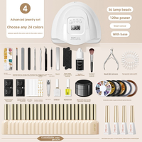 Kit professionnel complet d'outils pour nail art, lampe UV LED, ensemble de vernis gel, fournitures complètes de manucure pour débutants, DIY à domicile, salon de manucure
