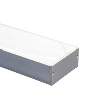 Profilé en aluminium led linéaire sans monture 7535B avec pendentif de couverture de diffuseur PC ou montage en surface sur une installation de plaques de plâtre