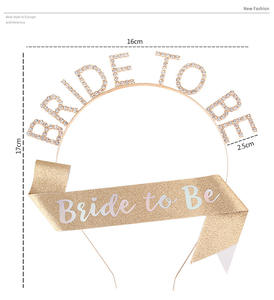 Go Party Wedding Hairbands Tiara Crown Rhinestone Full Diamond <strong>BRIDE</strong> <strong>to</strong> <strong>BE</strong> <strong>Headbands</strong> for Women <strong>Bride</strong> <strong>to</strong> <strong>Be</strong> Satin Sash Set - Product Image 5