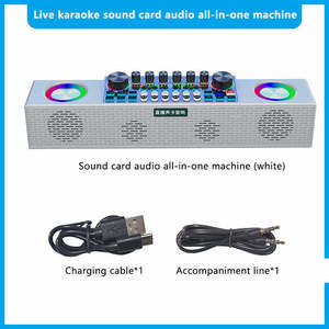 Broadcast Live Singing Mic Blue Tooth Speaker Sound Card RGB Wireless Audio Karaoke BT Speakers for PC and Phone - Product Image 6