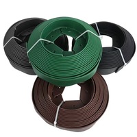 Kit de bordure de jardin moderne en plastique noir de 20 pieds, piquets de bordure, rouleau de bordure paysagère, bordure de parterre, pelouse, allée, décorations de jardin