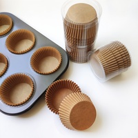 Papel Kraft Personalizado para Hornear con Tapa, Revestimiento para Cupcakes, para Pasteles, Pudines y Set de Regalo de Panadería