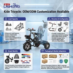 Tricycle pour bébé 4 en <span class=keywords><strong>1</strong></span> en gros de Chine / Prix d'usine Tricycle à trois roues pour enfants européens - Product Image 5