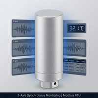 Capteur de vibrations sans fil JINWEI GZ-WTVS 16 bits ADC 3 axes Ex ia IIC T6 Ga IP66 RS485 11KHz avec plateforme cloud pour la maintenance prédictive