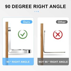 Petit support d'angle en métal, supports en L pour étagères, meubles en bois, chaises, tiroirs, armoires - Product Image 4