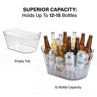 Promotion : Seau à glace LED en plastique 10L en forme de bateau pour vin et fêtes – Fabrication OEM