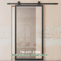 Porte coulissante en verre intérieure moderne montée sur le dessus 914x2032x32mm