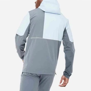 Ensemble de survêtement pour homme en nylon avec capuche triple réglage, tissu tissé léger, deux pièces, pour le jogging - Product Image 3