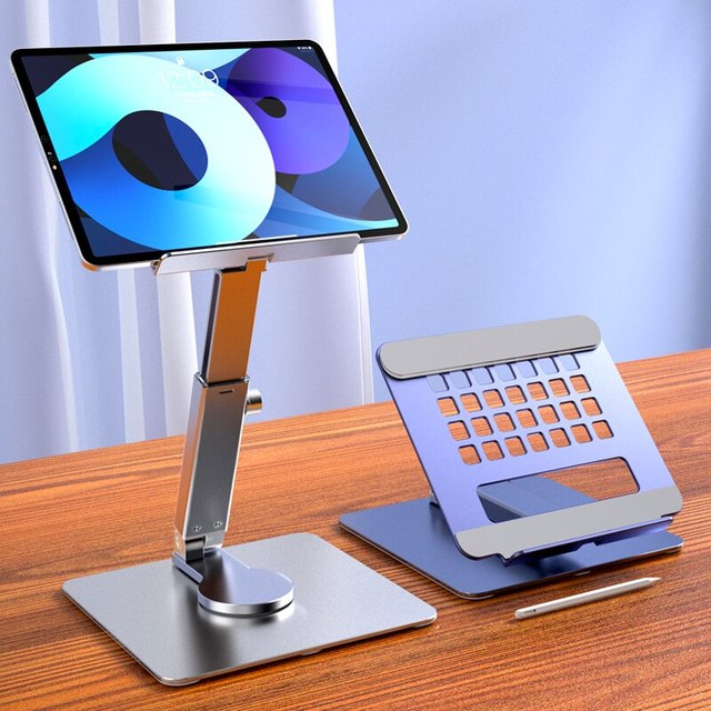360°Rotating Folding Adjustable Desk Holder Mount Riser Aluminum Tablet Standfor iPad Pro Air 4 Mini 12.9 4-14 Inch Xiaomi Tab