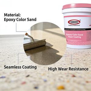 Pintura Epóxica Autonivelante de Alto Brillo con Efecto Mármol, Colorida, a Base de Arena, Impermeable, para Interiores y Exteriores Residenciales - Product Image 4