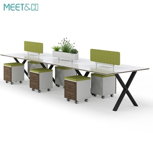 Factory Direct Sale Open Office Furniture Modular Partition Tables <b>Desk</b> Office Cubicle Workstations for 2,4,6,8 Person - Product Image 6