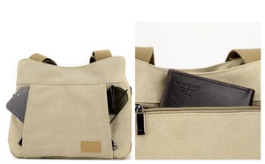 Sac fourre-tout en toile de coton robuste avec poche zippée, personnalisable par sublimation, pour femme, avec logo imprimé, durable, vente en gros - Product Image 2