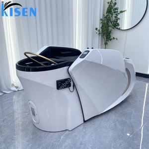 เก้าอี้สระผมไฟฟ้า KISEN พร้อมไฟ LED นวดศีรษะ และอุปกรณ์บำบัดหนังศีรษะ - Product Image 2