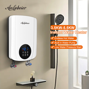 เครื่องทำน้ำอุ่นไฟฟ้าแบบไร้ถัง ขนาด 5.5 กิโลวัตต์ 220-240 โวลต์ หน้าจอสัมผัส พร้อมปั๊มเพิ่มแรงดัน IPX4 ระบบตัดการทำงานเมื่ออุณหภูมิเกิน พร้อมหน้าจอแสดงอุณหภูมิ เหมาะสำหรับโรงยิม - Product Image 1