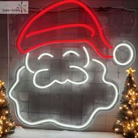 Luz LED 2D con Motivo de Santa Claus para Exteriores, Personalizable, IP65, para Decoración Navideña de Calles y Centros Comerciales