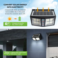 Lampe solaire de jardin étanche à prix avantageux, 50w, détecteur de mouvement, lampes murales solaires