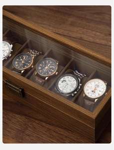 Belle boîte d'affichage de montre en <span class=keywords><strong>bois</strong></span> <span class=keywords><strong>massif</strong></span> SY affichage de montre transparent et boîte de rangement pour bijoux utilisés pour stocker des montres - Product Image 6