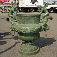 Statue vintage en Bronze pour enfant, art métallique, Vase classique en métal