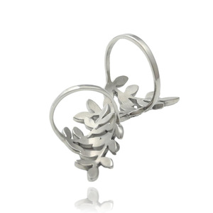 Anillo de Hoja de Acero de Titanio Estilo Europeo, Joyería Punk Plateada para Hombre, con Incrustaciones de Piedras Multicolores, Regalo 21006 - Product Image 3