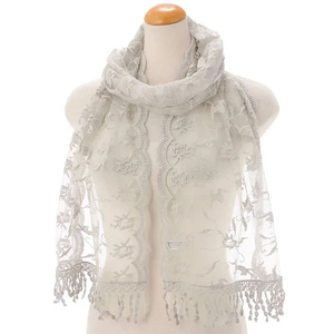 ผ้าคลุมไหล่ผ้าฝ้ายโพลีเอสเตอร์น้ำหนักเบาสำหรับผู้หญิง + ผ้าไนลอนสไตล์จีนลายแมวและดอกไม้ที่วาดด้วยมือผ้าพันคอลายลูกไม้สุดเท่ - Product Image 1