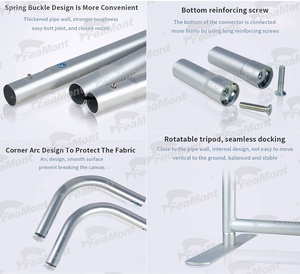 Портативная и легкая выдвижная стойка для баннеров FEAMONT с сумкой для переноски для фотографов и мобильных студий - Product Image 3