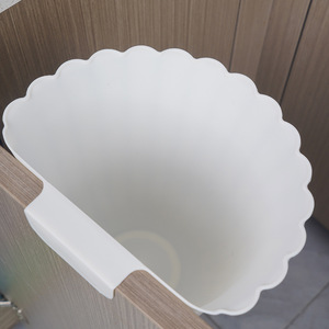 Wall Mounted <b>Kitchen</b> Trash Can Round <b>Plastic</b> No Drill Cabinet Door Hanging Indoor Waste Bin Green Pink Blue White Random Color - Product Image 3