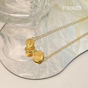 Collar de Acero Inoxidable Chapado en Oro de 18K con Grabado |   Cadena de Clavícula Retro para Mujer, Impermeable e Hipoalergénica - Product Image 4