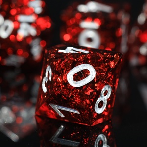 Mini Planet - Juego de Dados de Resina Poliedricos de 7 Piezas Hechos a Mano para Juegos de Rol, con Bordes Afilados, Diseño de Dragón, Edición Crimson Torment, Venta al por Mayor - Product Image 4