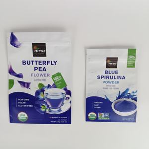 Resealable Ziplock Food Smell Proof Aluminum Foil Plastic Packaging Custom Printing Stand up <b>Pouch</b> for Powder - Product Image 4