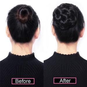 Extension de cheveux d'usine Clip bouclé dans le <span class=keywords><strong>chignon</strong></span> <span class=keywords><strong>pour</strong></span> les femmes Neuf fleurs <span class=keywords><strong>Chignon</strong></span> en fibres synthétiques résistant à la chaleur Bourgeon - Product Image 6