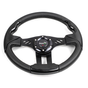 CRASTP Racing Steering <b>Wheel</b> 13 Inch PU Leather 3 <b>Spoke</b> For Car Performance - Product Image 5