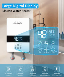 Chauffe-eau électrique sans réservoir 220V 6000W à commande intelligente, élément chauffant en acier inoxydable pour usage domestique, chauffe-eau instantané - Product Image 2