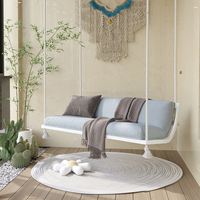 Fauteuil suspendu moderne en aluminium pour porche, chaise suspendue toutes saisons pour intérieur et extérieur, idéale pour chambre, balcon, cour et jardin