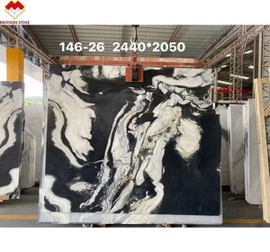 แผ่นไม้อัดหินสีขาวลายแพนด้ามาพร้อมแผ่นหินอ่อนสีดำลายแพนด้าธรรมชาติสีขาว - Product Image 4