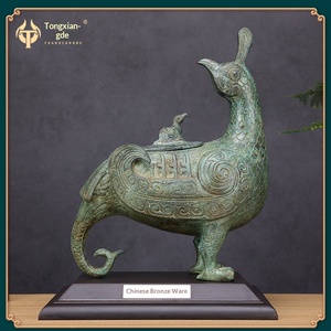 Jin Hou, escultura de pájaro en bronce, para rituales de vino, bronce recortado, artesanía literaria antigua de cobre, venta directa de fábrica - Product Image 3