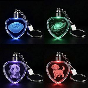 Porte-clés personnalisé en plastique écologique avec photo gravée au laser 3D, cadeau de mariage - Product Image 2