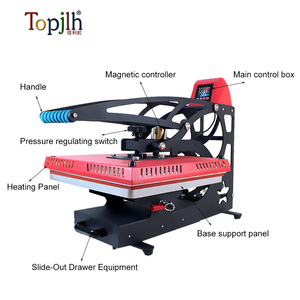 Máquina de Prensa de Calor Magnética Semiautomática Topjlh 38x38cm, Ajustable, 1800W, Doble Voltaje, para Impresión de Camisetas, Venta al Por Mayor, Comercial - Product Image 5