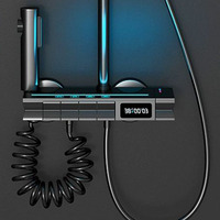 Moden Douche murale atmosphère numérique piano lumineux Affichage numérique Salle de bain Robinet de douche à LED Mitigeur de douche piano Ensemble